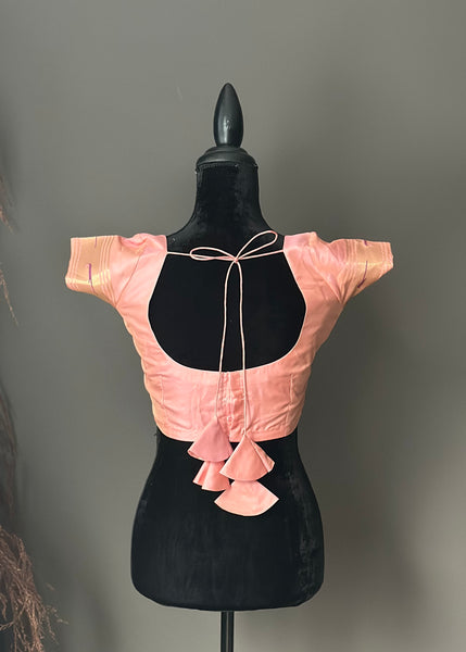 Pre-stitched Pink Paithani Saree and Blouse (Set)