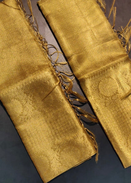 Pre-stitched Gold Tissue Saree
