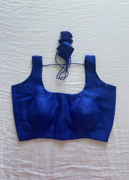 Pre-stitched Blue Ombré Sequin Saree and Blouse (Set)